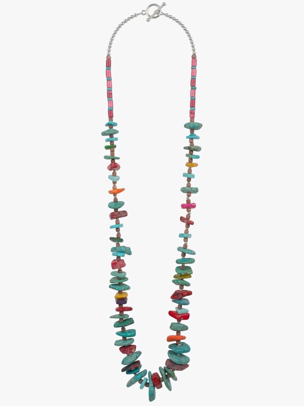 Southwest Handmade Turquoise & Multicolor Stone Necklace